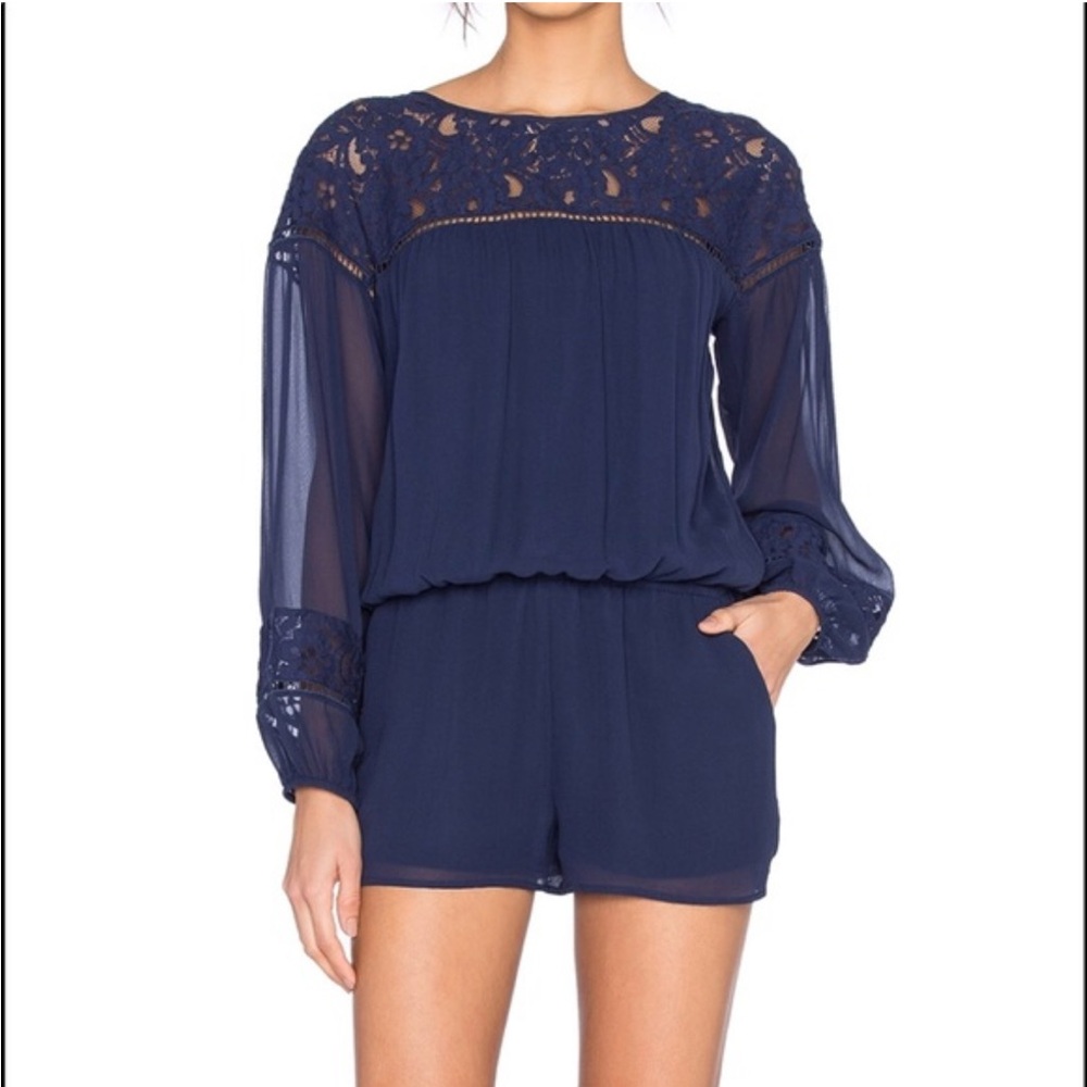 Joie Jevon Silk and Lace Romper Size XS